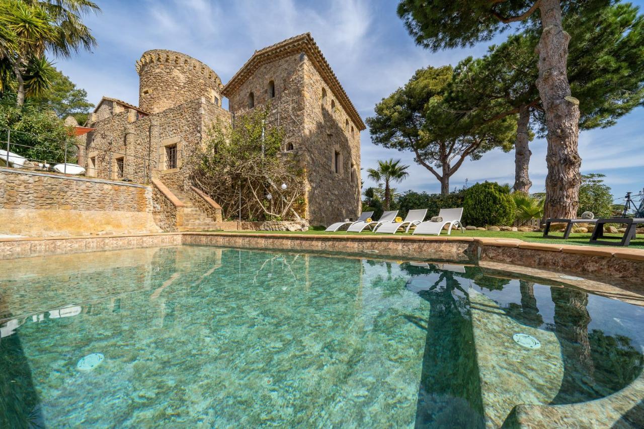 Castillo Can Xirau, Propiedad Exclusiva Con Piscina & Aircon Villa Santa Susanna Dış mekan fotoğraf